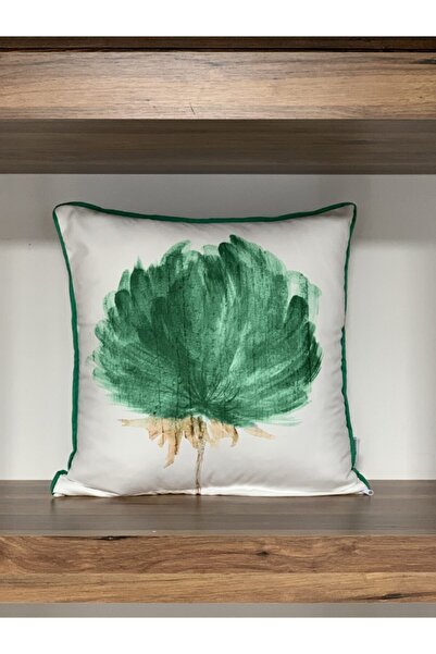 KIRLENTİM E75 Κάλυμμα μαξιλαριού με μοτίβο στις δύο πλευρές με πλεκτές άκρες