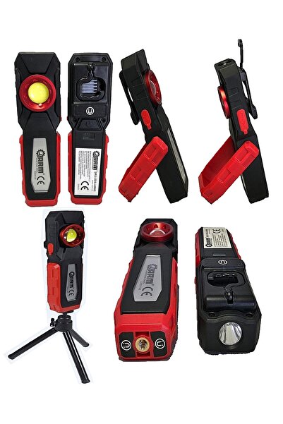 Genel Markalar Şarjlı Mıknatıslı Tripodlu Led Fener Lamba Powerbank 500 Lümen