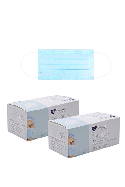 Melantis Medikal Tek Kullanımlık 3 Katlı Telli-meltblownlu Cerrahi Maske 50 A...