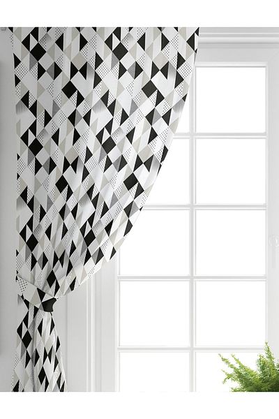 Realhomes O singură aripă Livense Diamond Motif Design special Cortina de fundal pentru living