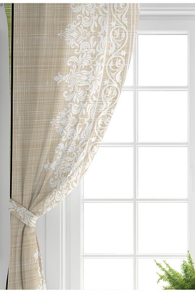 Realhomes Single Wing Special Design Digital Printed Modern Living Room Background Curtain