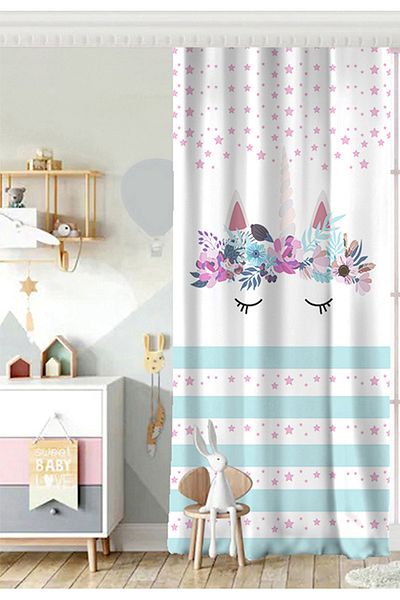 Realhomes Perdele de fundal pentru baby Shower pe podea albă cu o singură aripă - Design special pentru cameră pentru copii