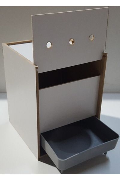 ardeppo Budgie Nest - Sliding - Plastic Folluk - Wooden MDF Nest - 19 Cm X 22 Cm + 22 Cm (height)