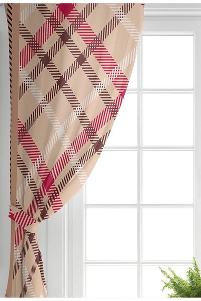 Realhomes Single Wing Special Design Digital Printed Modern Living Room Background Curtain