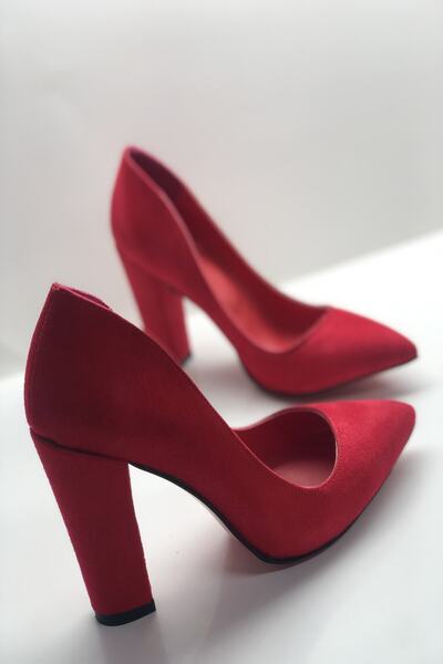 HAYYSHOES Stiletto Kalın Topuklu Ayakkabı