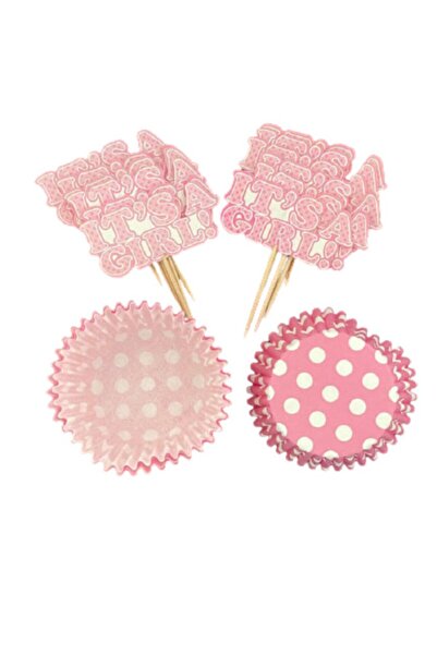 PASTRY PLANET Pink Baby Girl Cupcake Set