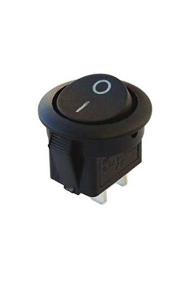 Generic Brand Ic-133 20mm Round Non-Illuminated Switch On-Off 2P Black