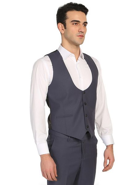 Varetta Men's Gray Sports Slim Fit Cut Vest