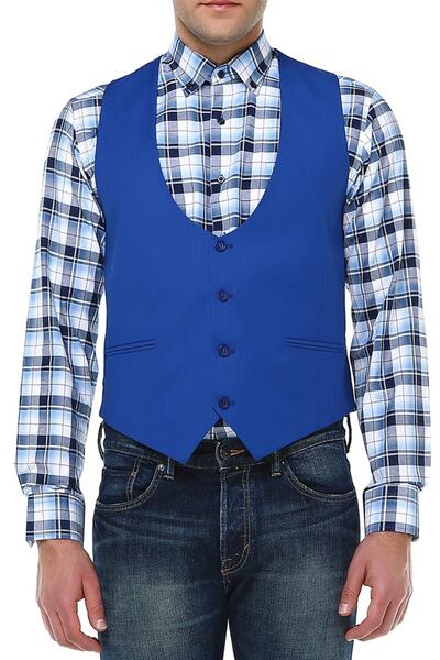Varetta Men's Lord Blue Slim Fit Vest