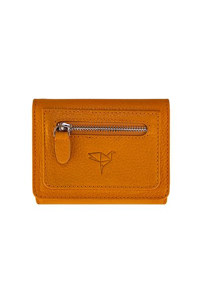 Garbalia Genuine Leather Mustard Yellow Women's Money Portfolio
