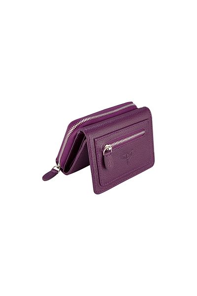 Garbalia Genuine Leather Plum Women's Money Portfolio