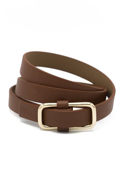 Versla Kadın Kahverengi Deliksiz Ayarlı Kemer
