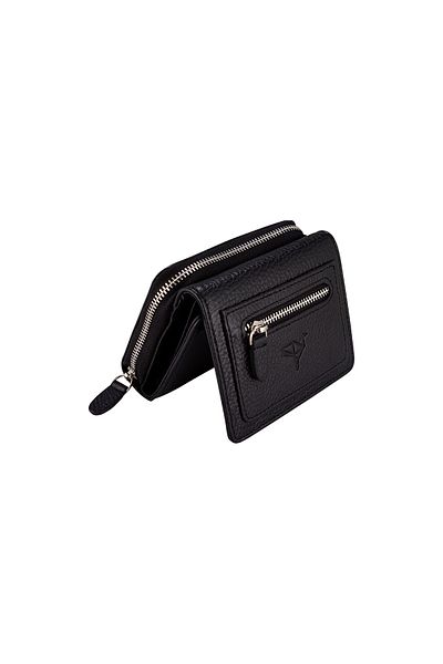 Garbalia Genuine Leather Black Women's Money Portfolio