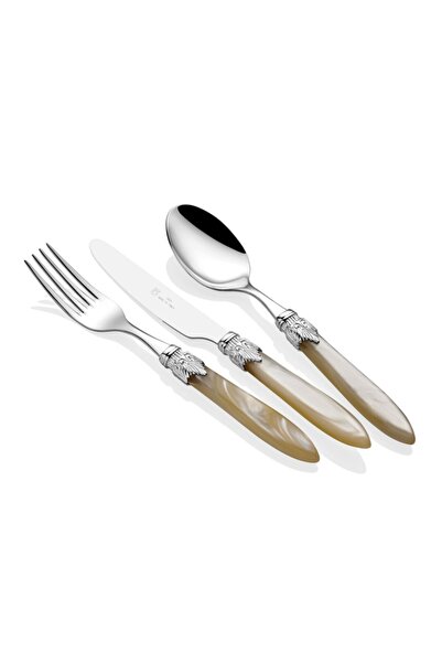 RİVADOSSİ SANDRO Arianna Silver Krem 75 Parça Çatal Bıçak Seti