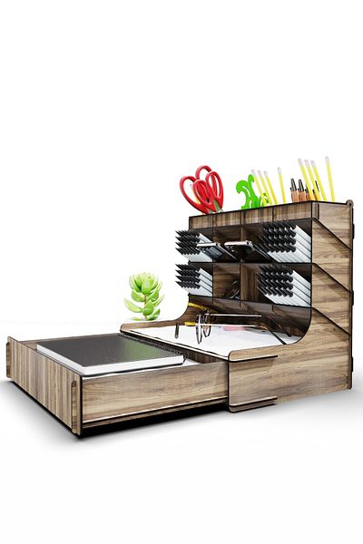 KUK Design Pernica Desktop Pen Holder Organizer Διακοσμητικό Συρταριέρα Organizer Ράφι Χαρτιού Α4