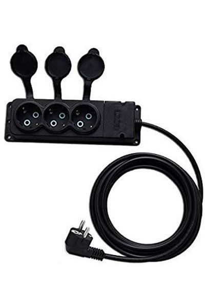 UFO Group Socket Rubber 5 Meter Covered Black Grounded Socket