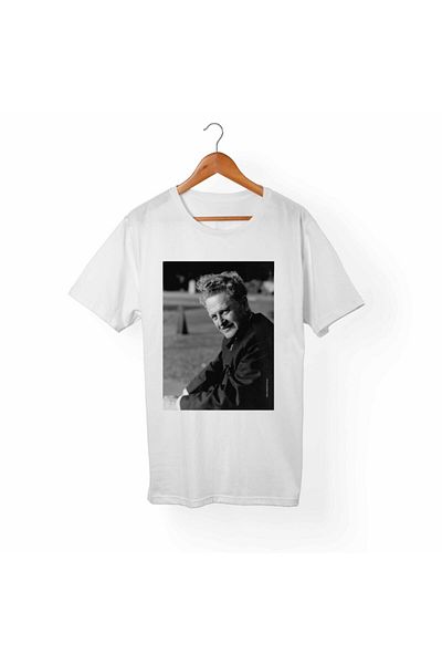 Alfa Tshirt تي شيرت أبيض مطبوع عليه Nazim Hikmet للجنسين