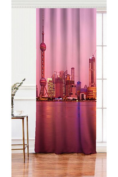 Realhomes Single Wing Special Design Digital Printed Modern Living Room Background Curtain