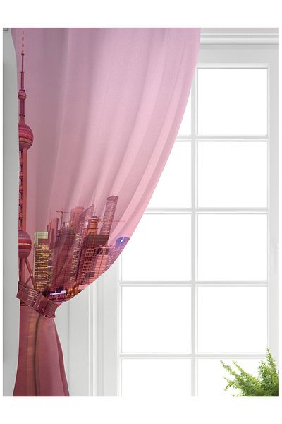 Realhomes Single Wing Special Design Digital Printed Modern Living Room Background Curtain