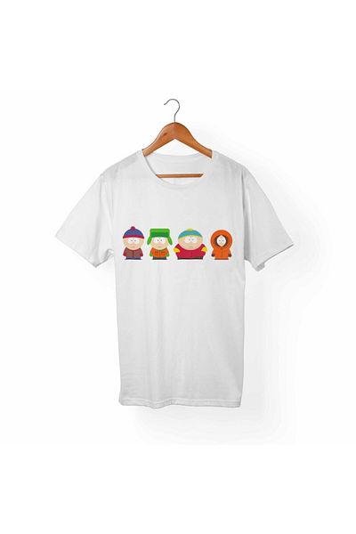 Alfa Tshirt تي شيرت أبيض ساوثبارك للجنسين