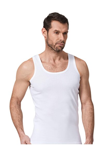 Gümüş İç Giyim قميص داخلي رجالي من القطن المرن المضلع مكون من 6 قطع