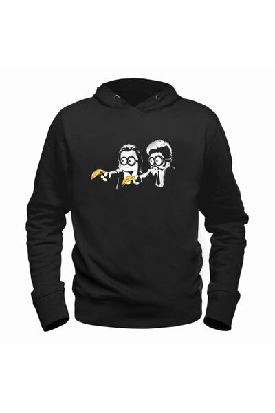 Alfa Tshirt Unisex Kids Black Hooded Sweatshirt