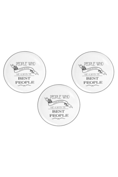 Porland Be Happy 3'lü Düz Tabak 28cm