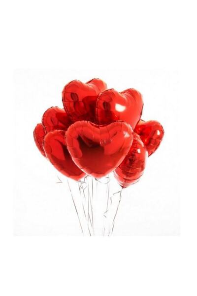 Partimarka بالون فويل قلب أحمر اللون قطعة واحدة