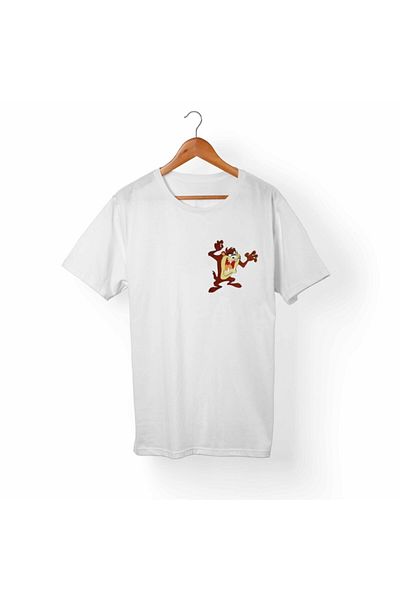 Alfa Tshirt Unisex Λευκό εμπριμέ κοντομάνικο μπλουζάκι