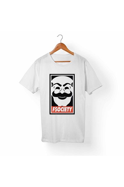 Alfa Tshirt Unisex Παιδί Λευκό Mr. Μπλουζάκι ρομπότ