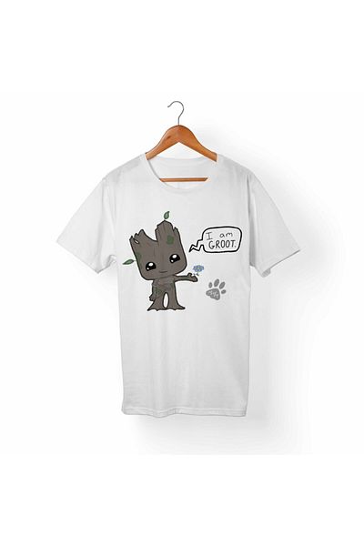 Alfa Tshirt Μπλουζάκι Unisex Λευκό I'm Groot