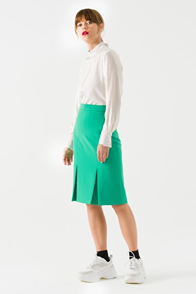 Jus De Pommes Kadın Yeşil Yırtmaçlı Etek