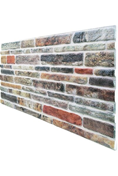 Pandekor X Kesme Taş Desenli 3 Boyutlu Renkli Strafor Köpük Duvar Kaplama Pan...