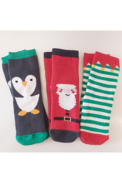 Defne Unisex Bebek Kırmızı 3'lü Havlu Çorap Seti Tngo35001100131