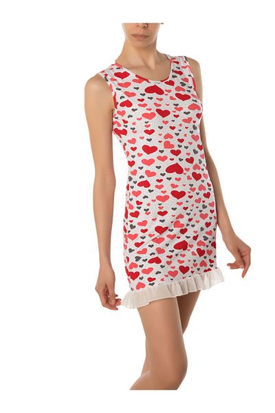 Doremi Women's Red Love Combed Nightgown