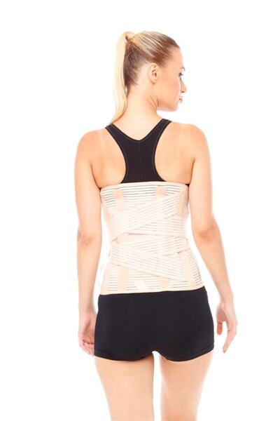 Asrın Store Unisex Λευκός Κορσές Lumbostad από Ατσάλινο Μεταλλικό Σύρμα