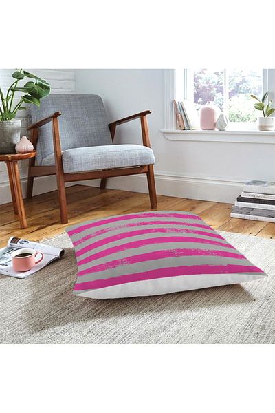 Realhomes Pernă decorativă modernă pentru podea cu motiv de colaj linie