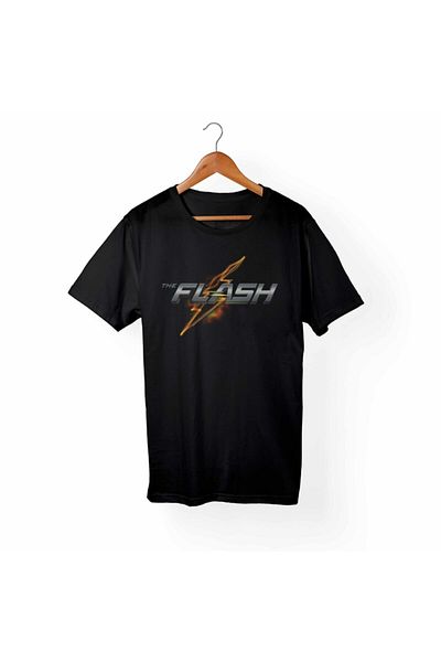 Alfa Tshirt Tricou negru The Flash Black pentru bărbați