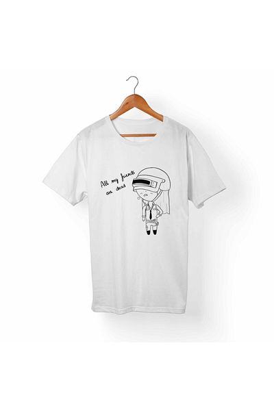 Alfa Tshirt Μπλουζάκι Unisex White Pubg Playerunknown's Battlegrounds