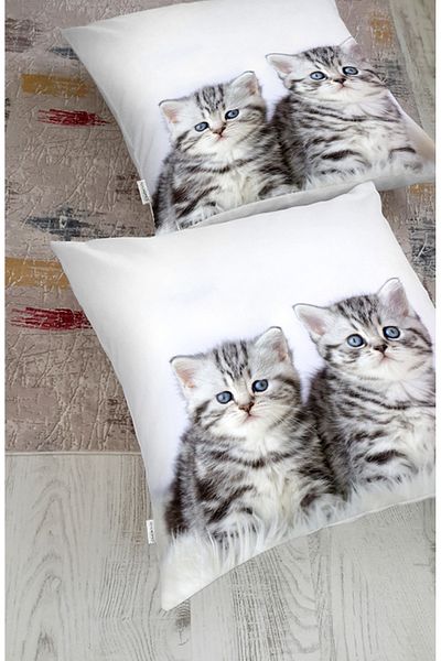 Realhomes Pernă modernă de podea cu animale cu model de pisoi (1000gr cu umplutură interioară)