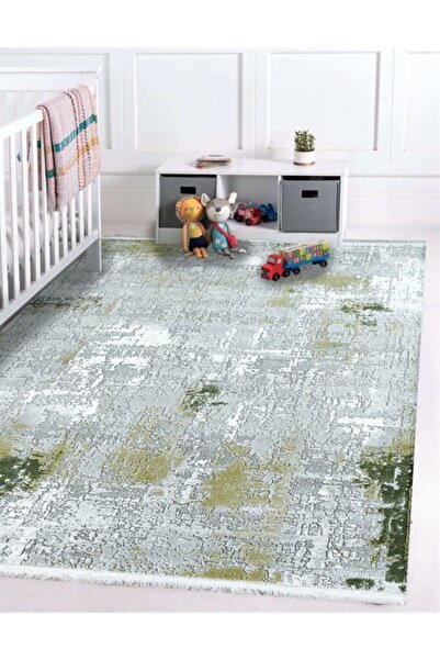 Angora Gri Yeşil Halı Evo 9461p