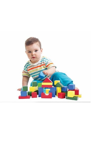 Kidea Wooden Block 40 Pieces Colorful /