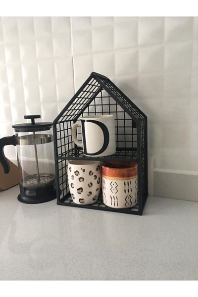 GO DEKOR Home Model Go Cup Holder, Spice Rack, Cup Holder Rack - Black