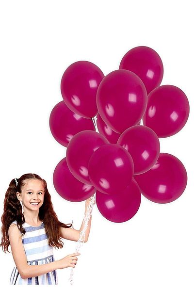 Parti dolabı Burgundy Color Metallic Balloon 5 Pack