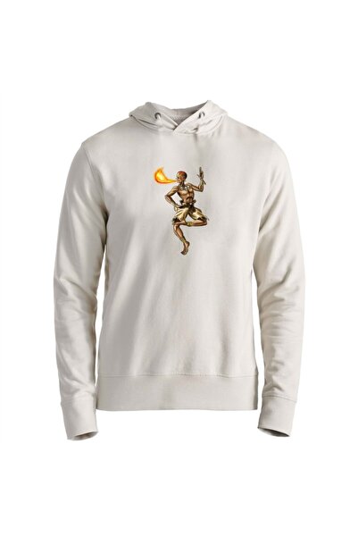 Alfa Tshirt Unisex Kids Ecru Hooded Sweatshirt