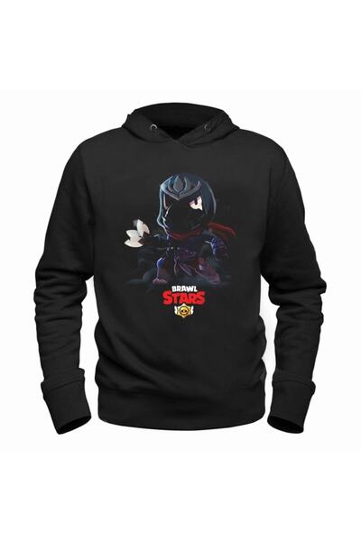 Alfa Tshirt سويت شيرت بقلنسوة أسود للأطفال للجنسين