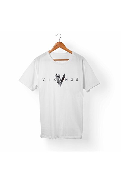 Alfa Tshirt تي شيرت أبيض للجنسين من الفايكنج راجنار لوثبروك