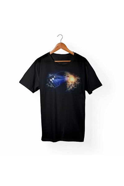 Alfa Tshirt Tricou negru Doctor Who