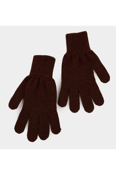 LEADER TRADE Kahverengi Örgü Eldiven (bekçi Eldiveni)
