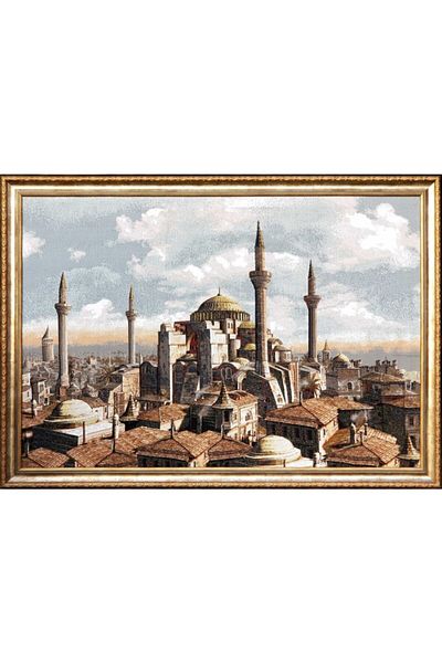 Niva Hagia Sophia Mosque Woven Tapestry Fabric - For Framed, Upholstery and Everything You Dream
